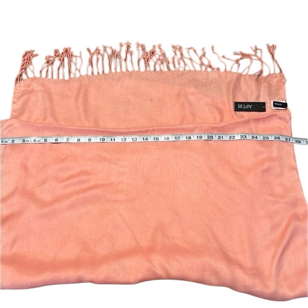 NWT Apt9 peachy pink scarf Approximately 82” long w/ fringe 1 flaw see photos